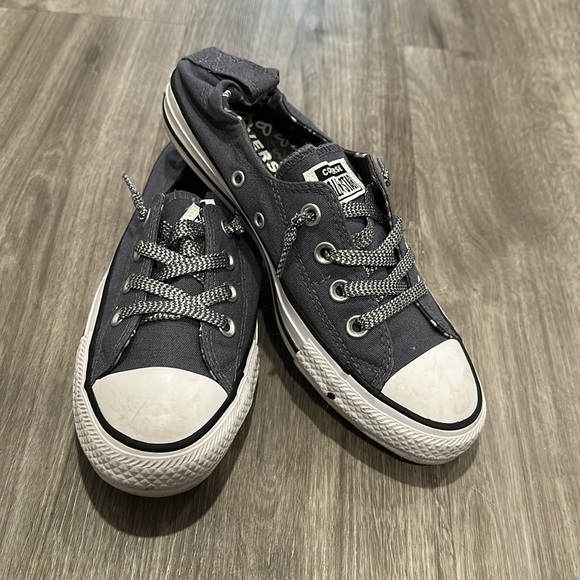 sparkly grey low top converse - Picture 2 of 8